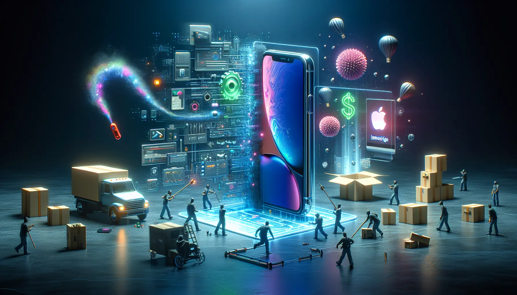 Un iPhone 17 su un tavolo con accessori tecnologici e un ambiente moderno