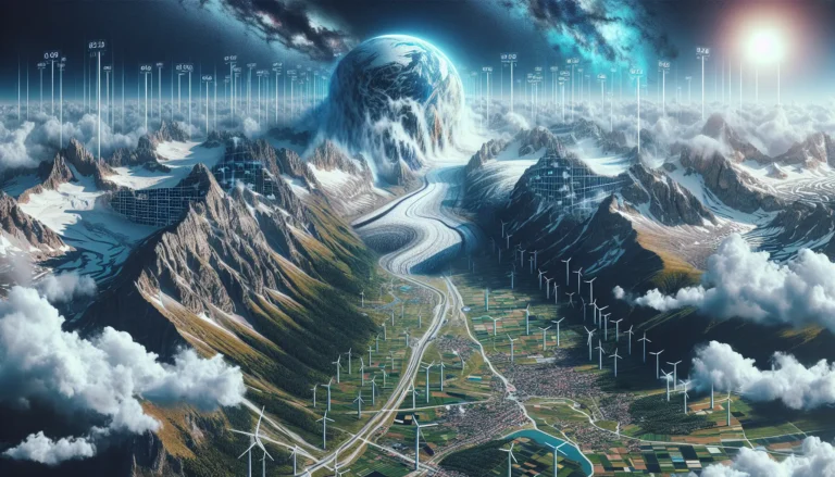 Rappresentazione visiva del vortice polare e dei suoi effetti sul clima italiano, con mappe meteorologiche e immagini di eventi climatici estremi.