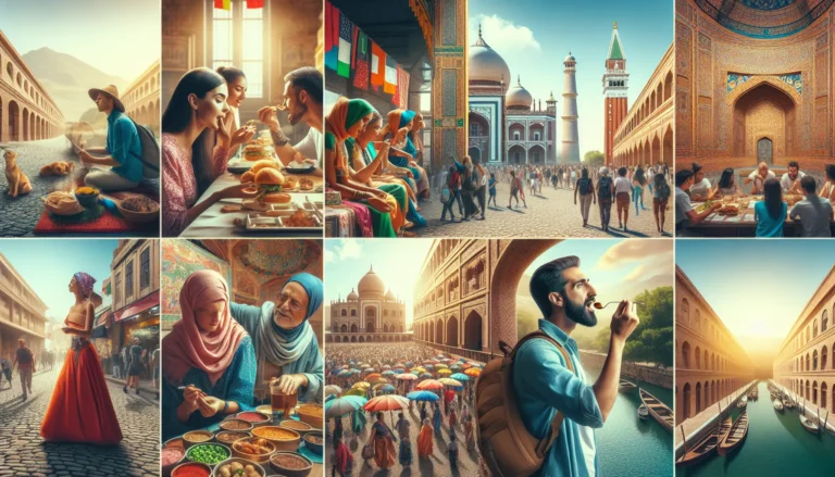 Un gruppo di viaggiatori che partecipa a un laboratorio di cucina locale in Toscana