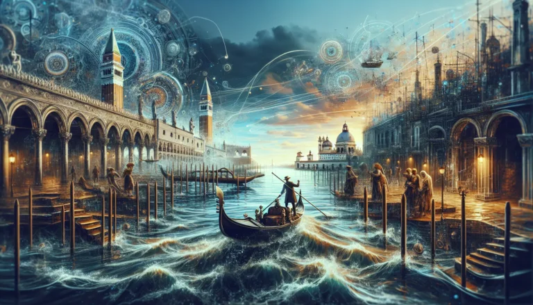 Un artigiano al lavoro, circondato da strumenti tradizionali e materiali, mentre crea un'opera d'arte unica.