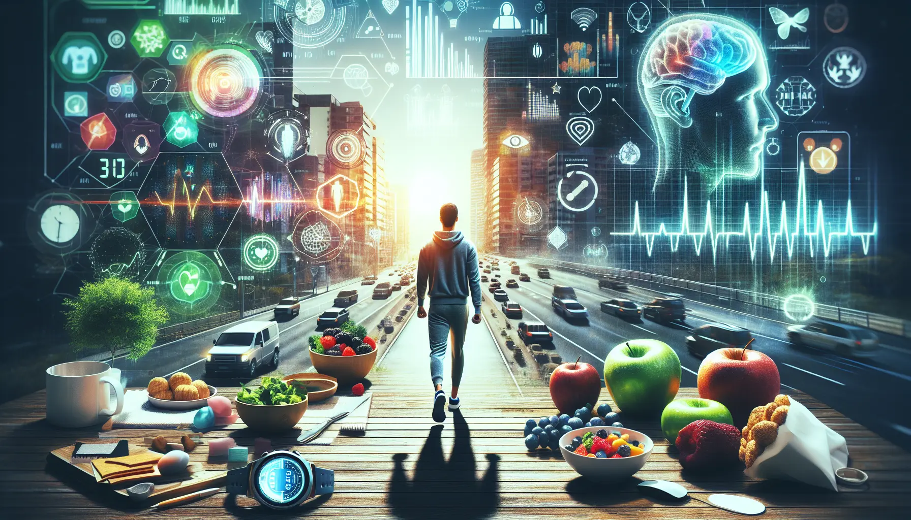 Un'immagine che rappresenta il biohacking e il miglioramento del benessere attraverso la tecnologia