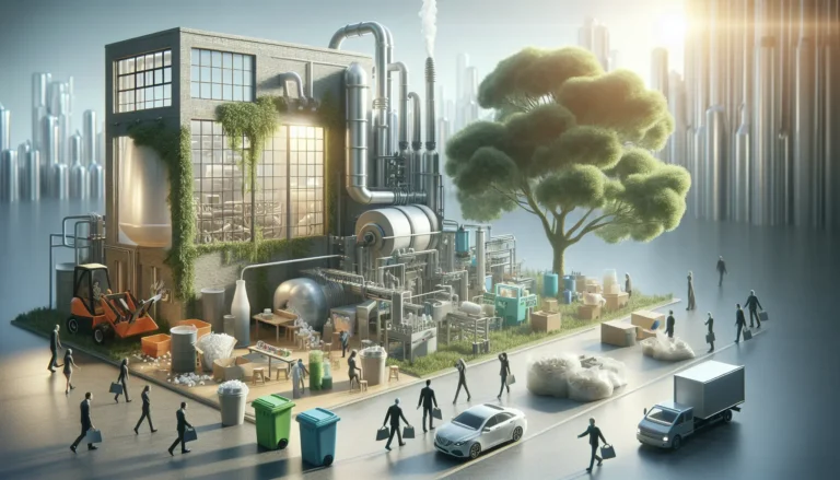 Immagine che rappresenta bioplastiche e sostenibilità ambientale, mostrando prodotti in bioplastica e materiali rinnovabili.