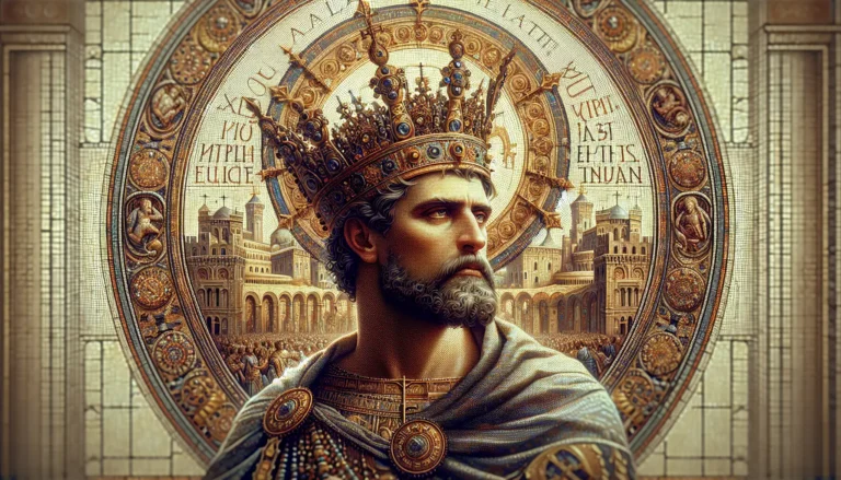 Rappresentazione artistica di Carlo Magno, simbolo di unità e cultura nell'Europa medievale.