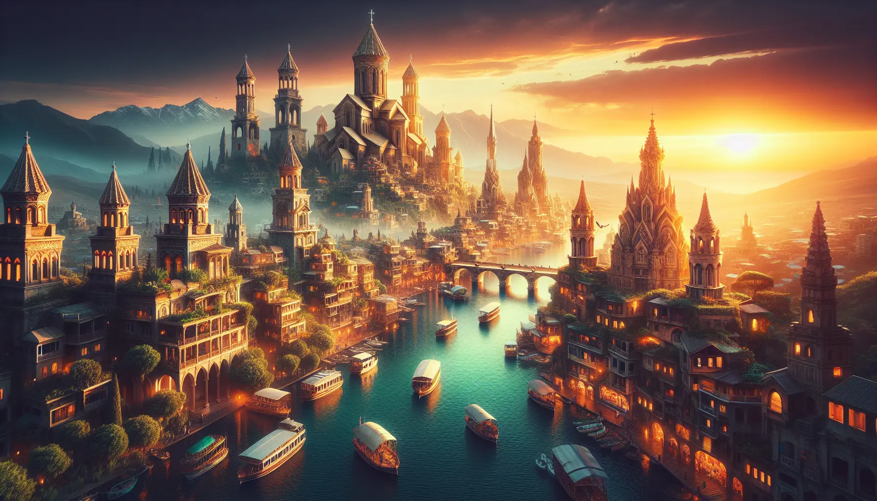 Vista panoramica delle montagne in Georgia, simbolo di un viaggio culturale autentico