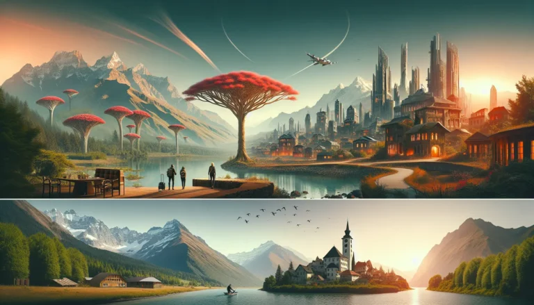 Panorama di una destinazione emergente con paesaggi mozzafiato e architettura unica