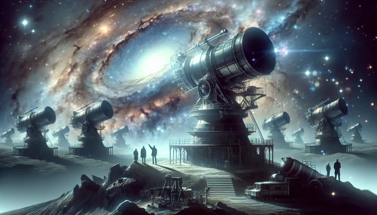 Un'immagine del telescopio spaziale Hubble che osserva galassie lontane nel cielo notturno.