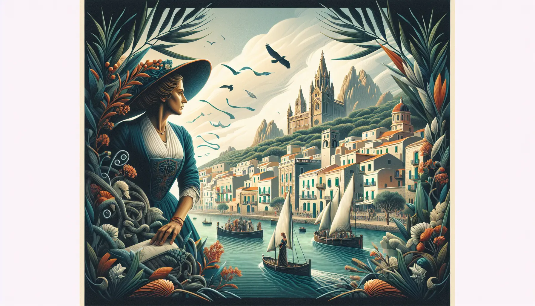 Ritratto di Grazia Deledda, scrittrice italiana e vincitrice del Premio Nobel per la letteratura.