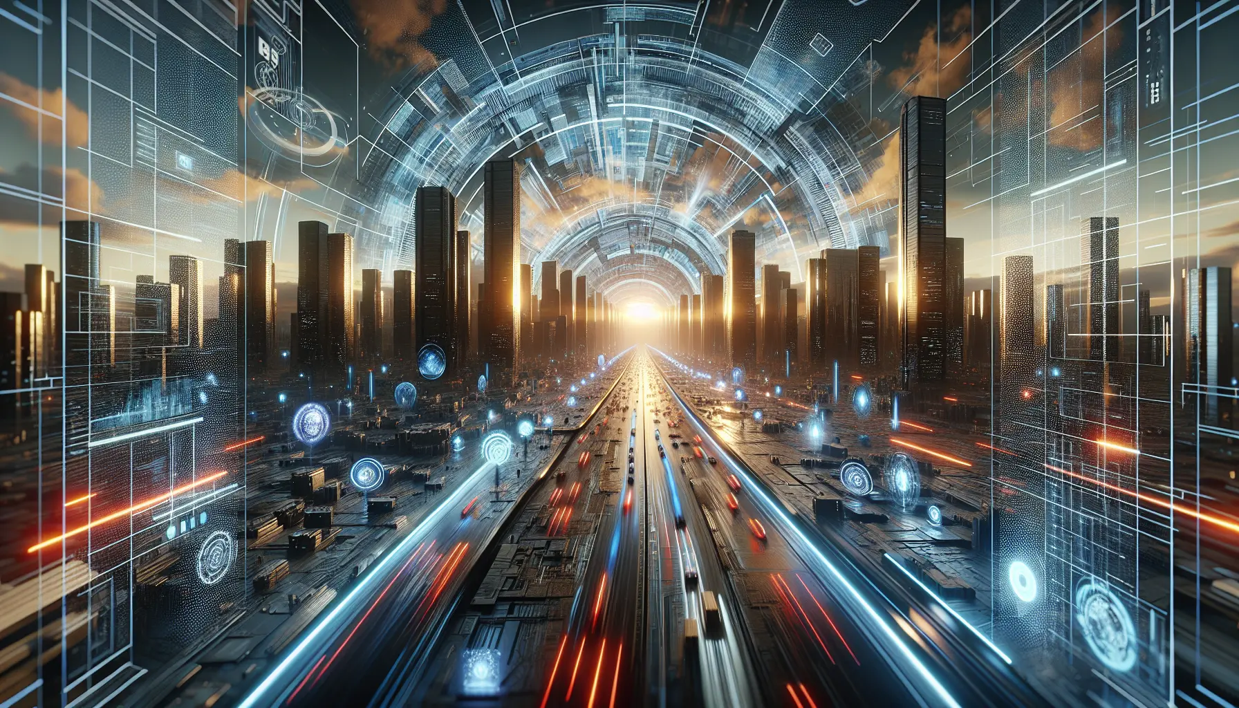 Un'immagine che rappresenta un ambiente virtuale immersivo del metaverso, con avatar che interagiscono in un mondo digitale.