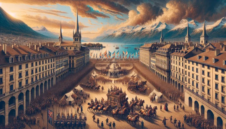 Sfilata storica durante l'Escalade a Ginevra, con partecipanti in costumi d'epoca che celebrano la vittoria del 1602.