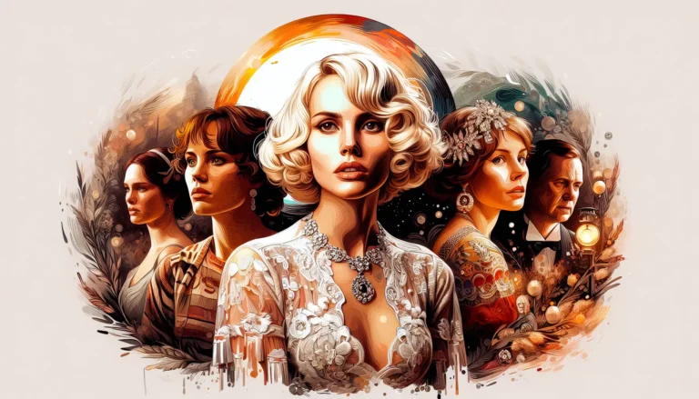 Julie Christie in un momento iconico del film Doctor Zhivago, con uno sguardo intenso e profondo.