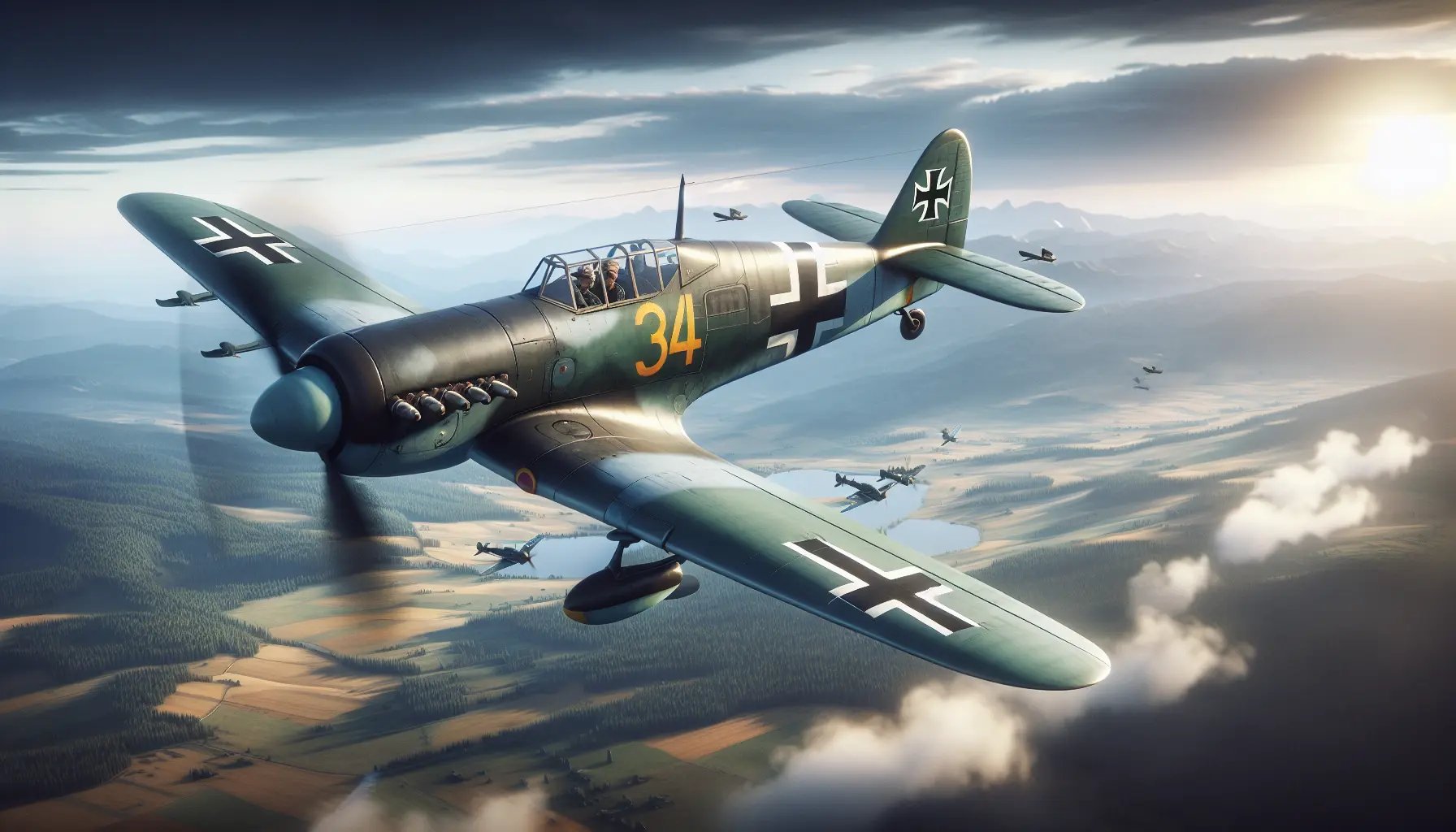 Aerei della Luftwaffe in volo durante la Seconda Guerra Mondiale
