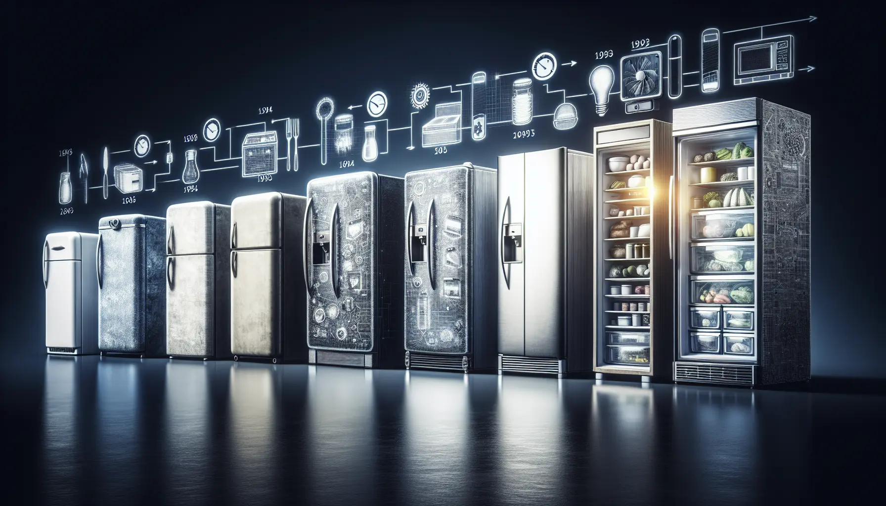 Frigorifero moderno con design elegante e funzionalità avanzate