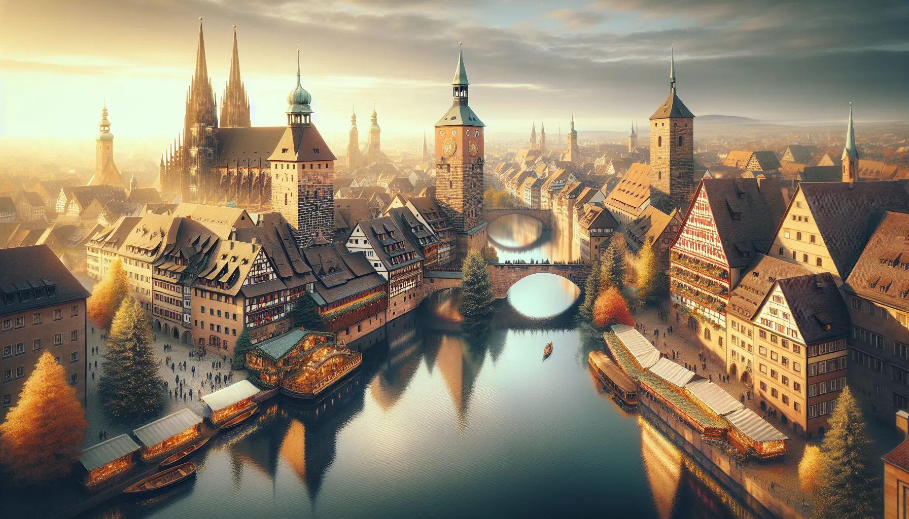 Panorama del Castello di Norimberga con vista sulla città