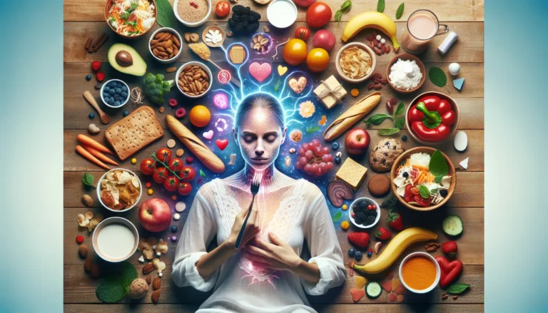 Un piatto colorato e sano con frutta e verdura fresca, simbolo di un'alimentazione equilibrata e consapevole.