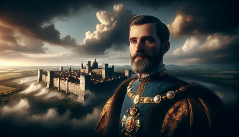 Ritratto di Carlo V d'Asburgo, Sacro Romano Imperatore, in abiti imperiali, con simboli di potere e autorità.