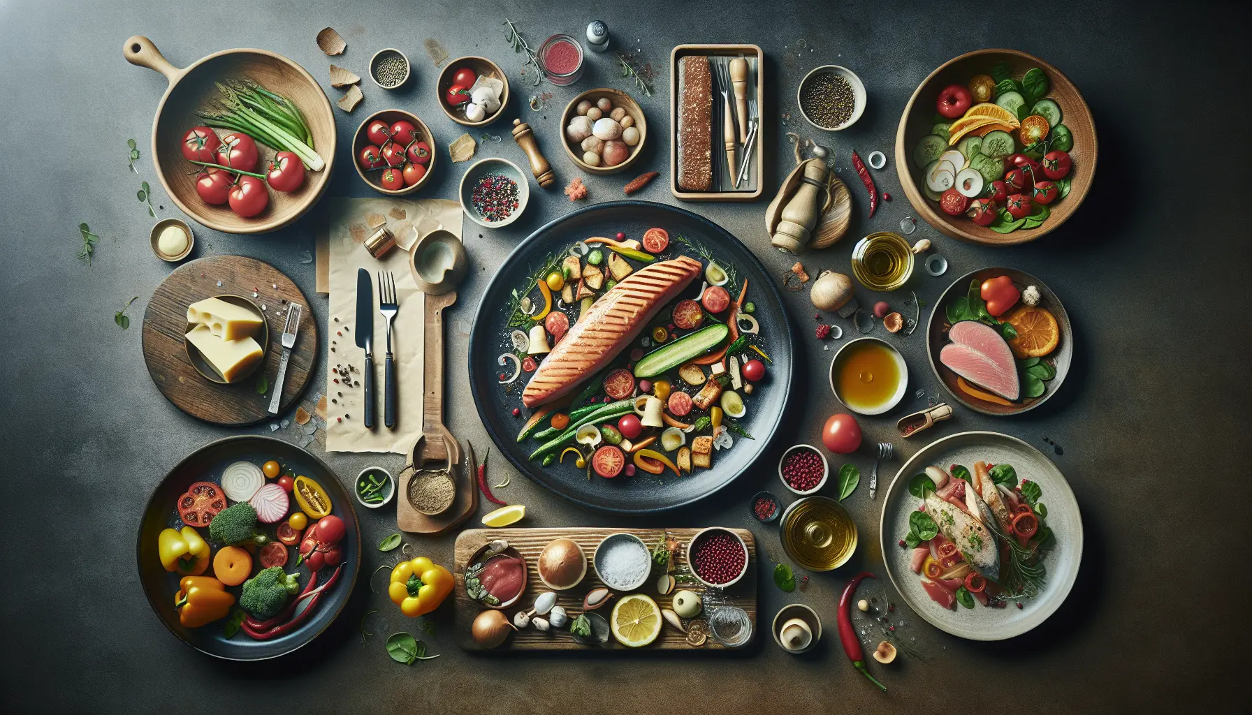 Un piatto gourmet preparato con avanzi e ingredienti freschi di stagione