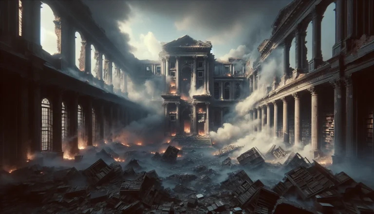 Un'immagine storica della Biblioteca Nazionale Universitaria di Torino prima dell'incendio, rappresentante la bellezza e la ricchezza del patrimonio culturale italiano.