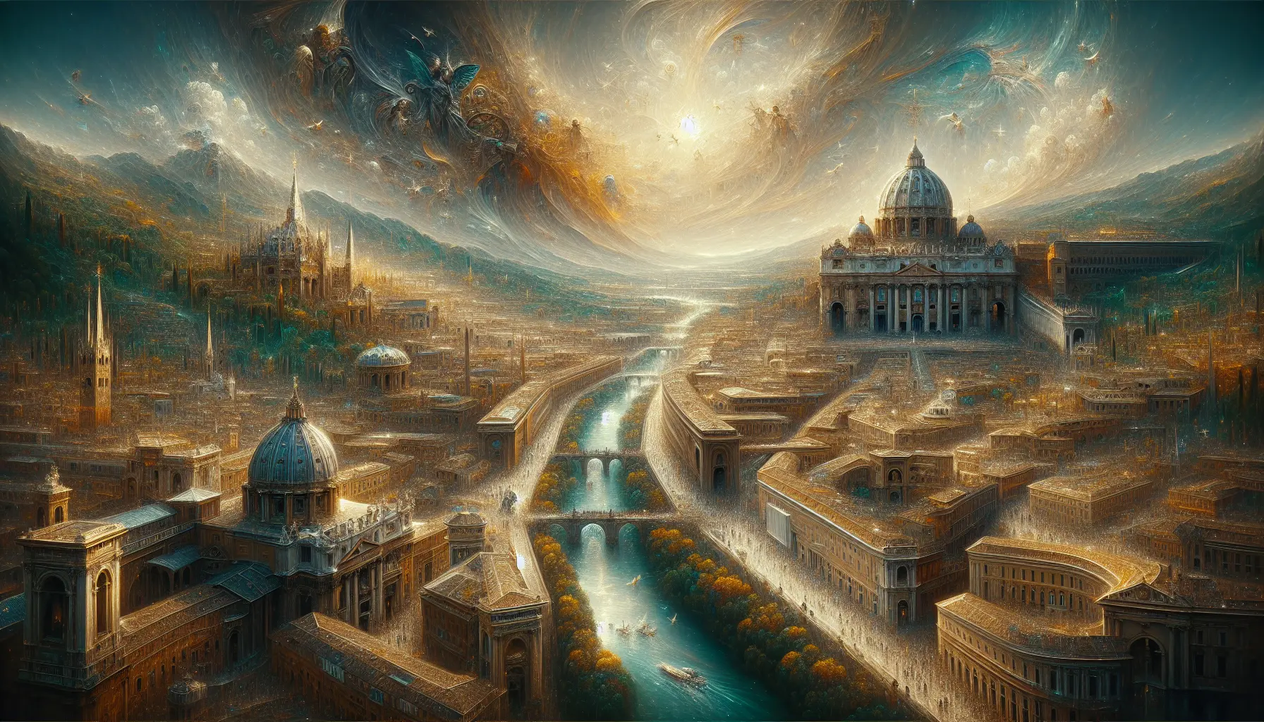 Pellegrini in cammino verso la Basilica di San Pietro durante il Giubileo