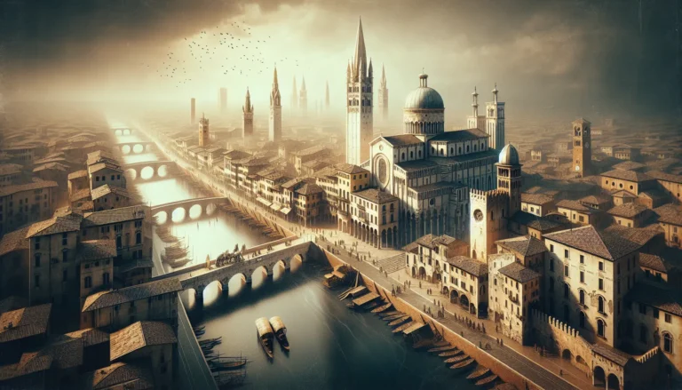 Un'immagine che rappresenta il Processo di Verona, simbolo di ingiustizia e lotta per i diritti umani.