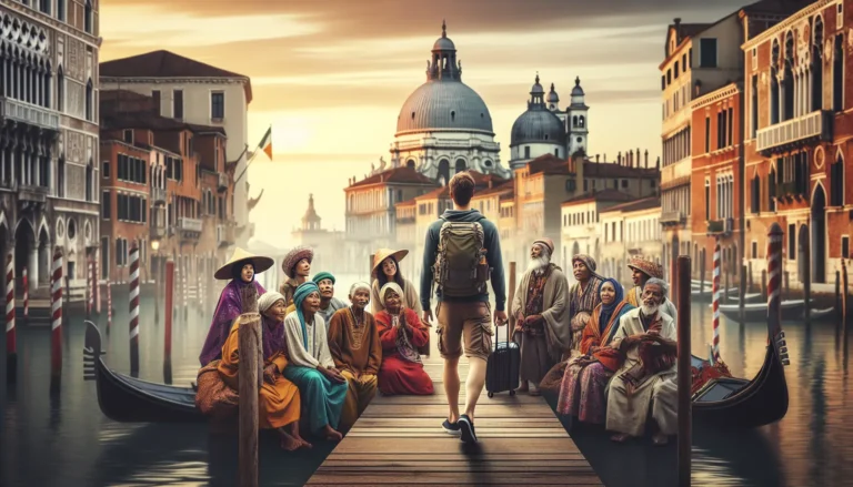 Un gruppo di viaggiatori che partecipano a un laboratorio di cucina tradizionale, immersi nella cultura locale.