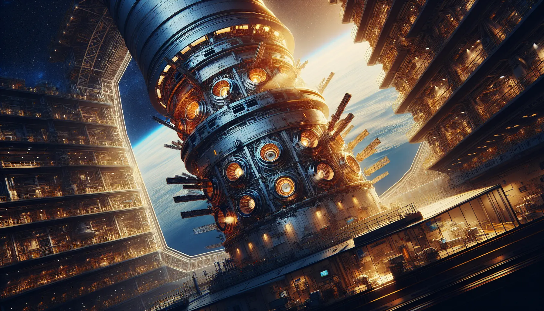 Interno del Jet Propulsion Laboratory con scienziati al lavoro e modelli di rover spaziali