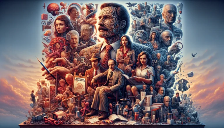 Un lettore immerso nella risoluzione di enigmi su La Settimana Enigmistica, circondato da un'atmosfera di riflessione e creatività.