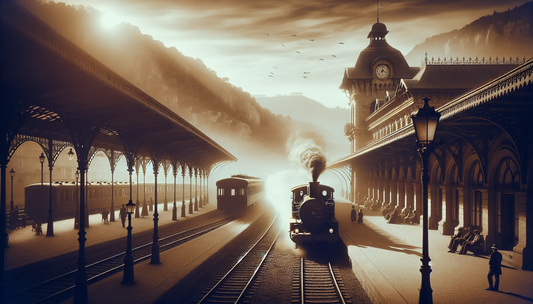 Un treno che arriva in stazione, simbolo di progresso e modernità, rappresentato nel cortometraggio dei Lumière.