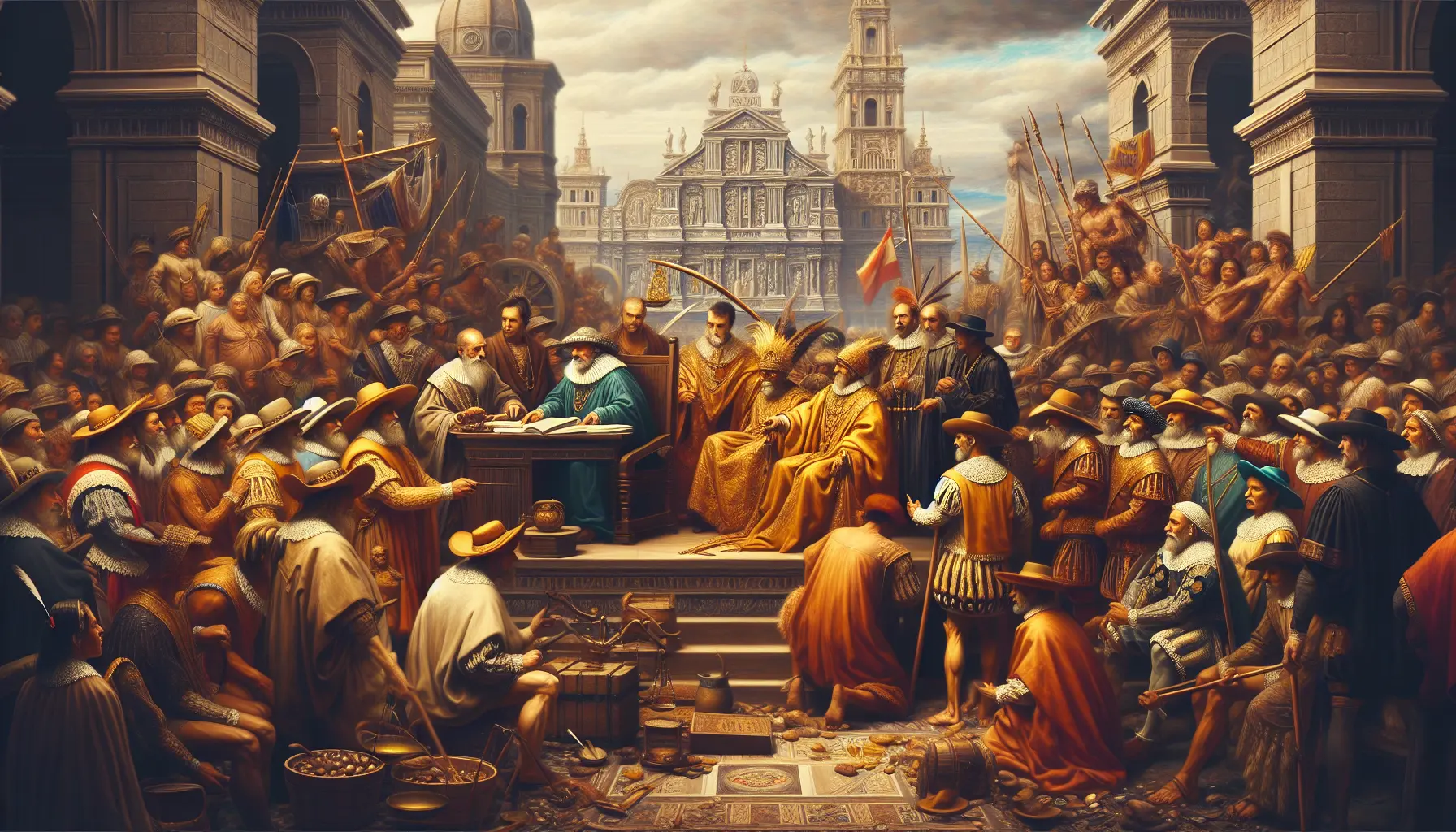 Un antico manoscritto delle Leggi di Burgos, simbolo di un tentativo di giustizia e rispetto per i popoli nativi.