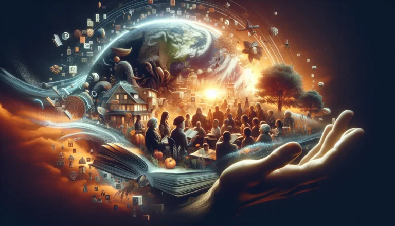 Un gruppo di persone che parla in diverse lingue, rappresentando la diversità linguistica e culturale.