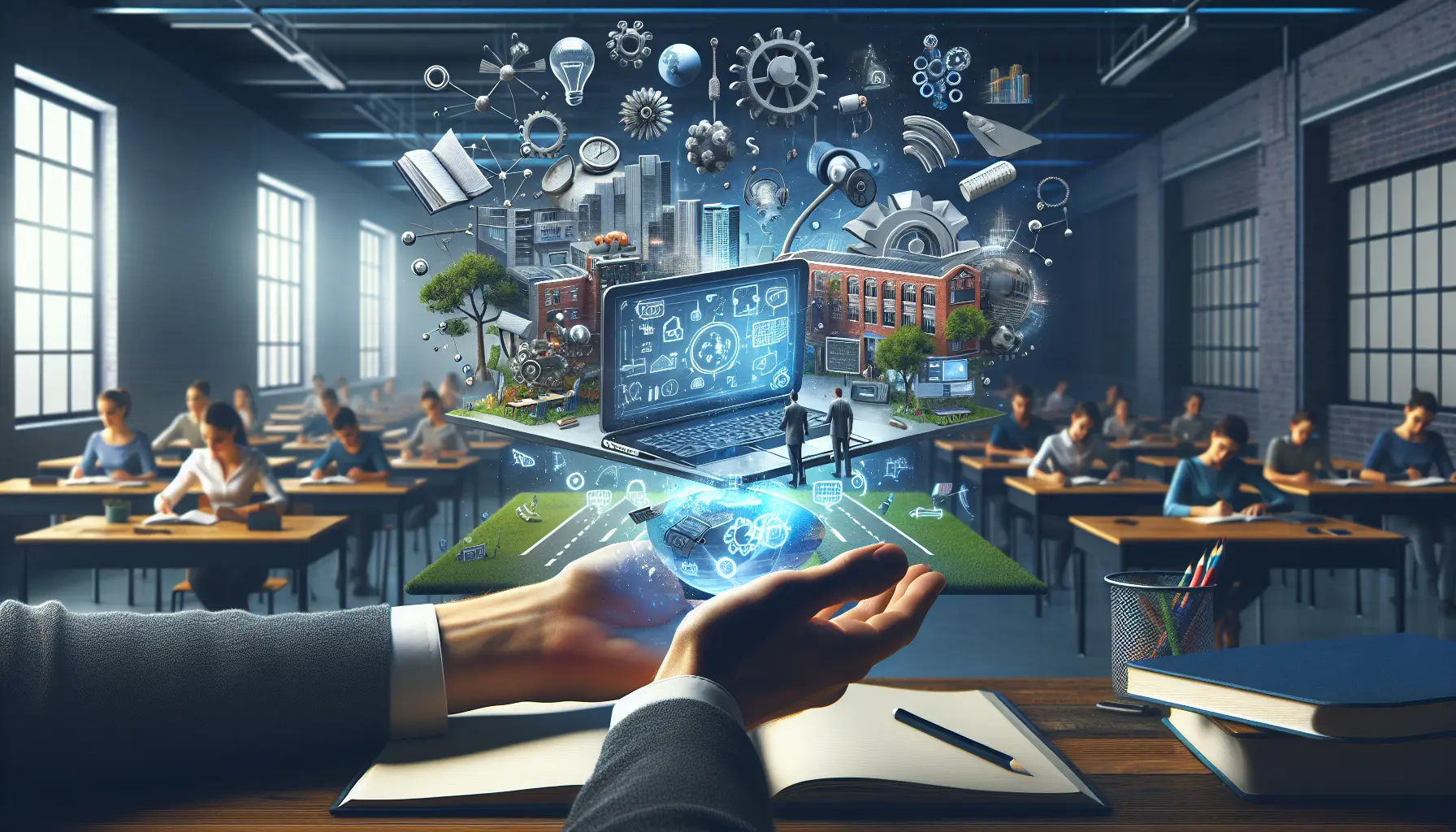 Un professionista utilizza un dispositivo mobile per apprendere attraverso il microlearning, con contenuti brevi e interattivi.