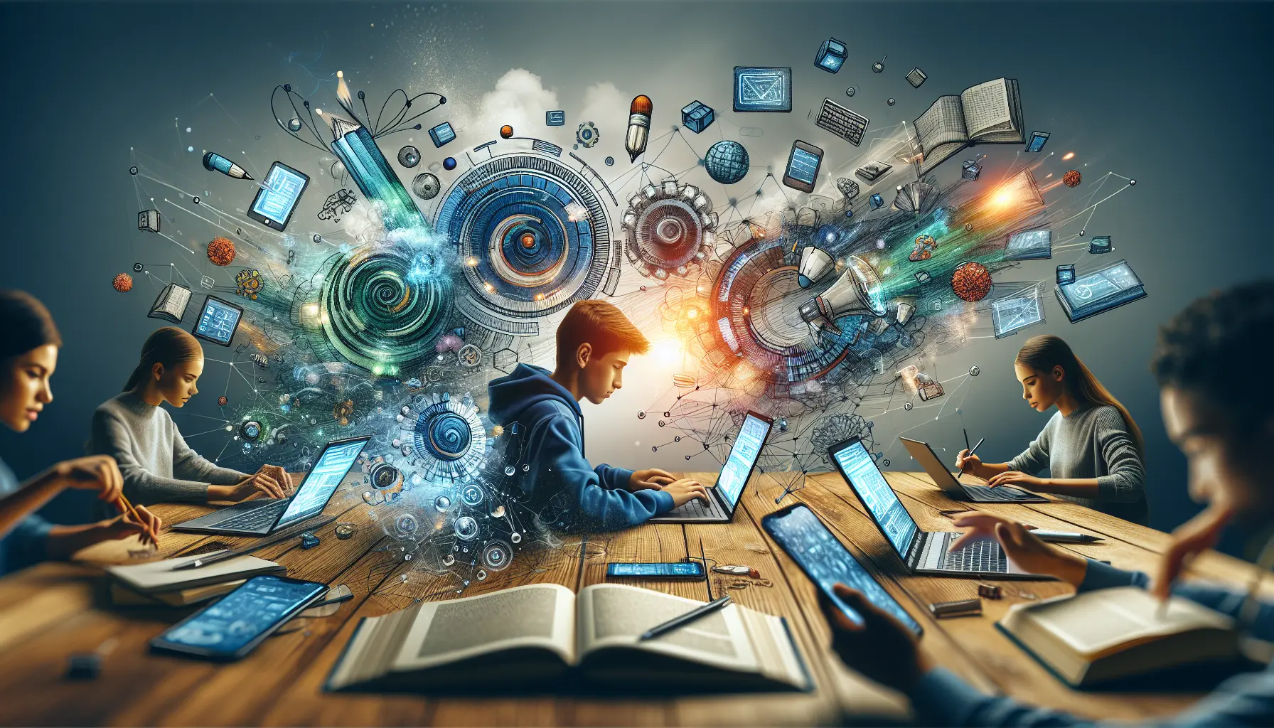 Un giovane studente che utilizza un'app educativa sul suo smartphone per apprendere in modo efficace e coinvolgente.