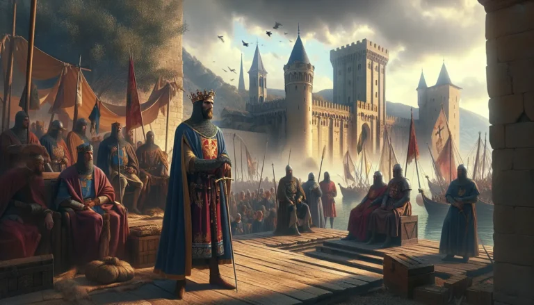 Ritratto di Carlo I d'Angiò, sovrano medievale che ha influenzato la storia e la cultura del Mediterraneo.