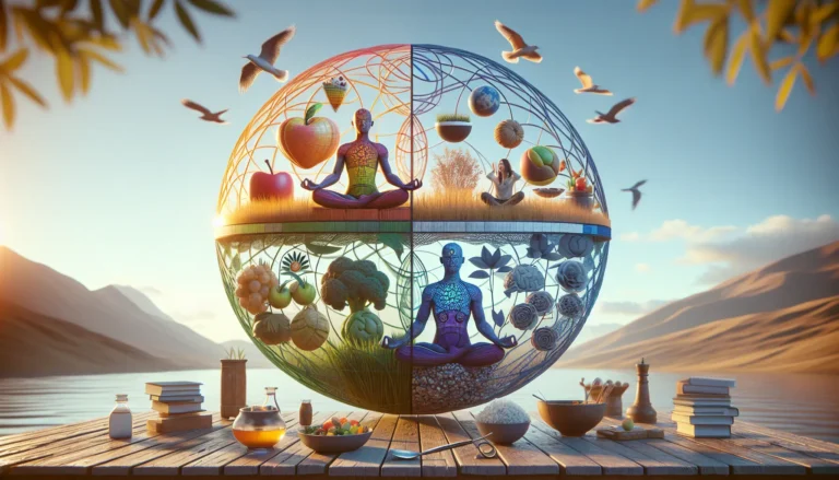 Immagine che rappresenta una persona in meditazione in un ambiente naturale, simbolo di equilibrio e benessere.