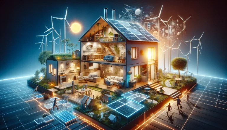 Pannelli solari installati su un tetto di una casa moderna, simbolo di energia rinnovabile domestica.