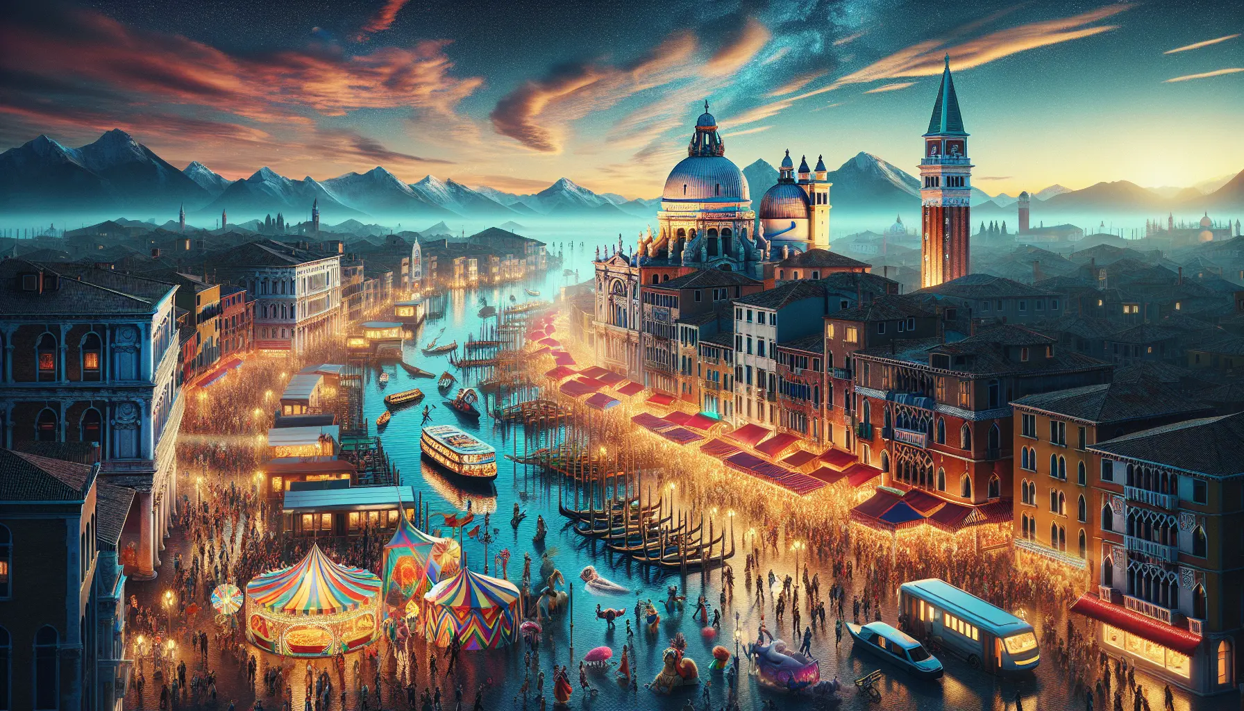 Un gruppo di persone che partecipa a un festival culturale, circondato da colori e festeggiamenti.