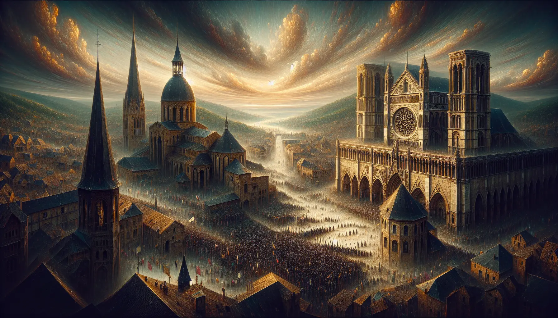 Ritratto di Francesco I di Francia, un re del Rinascimento circondato da opere d'arte e architettura iconica.