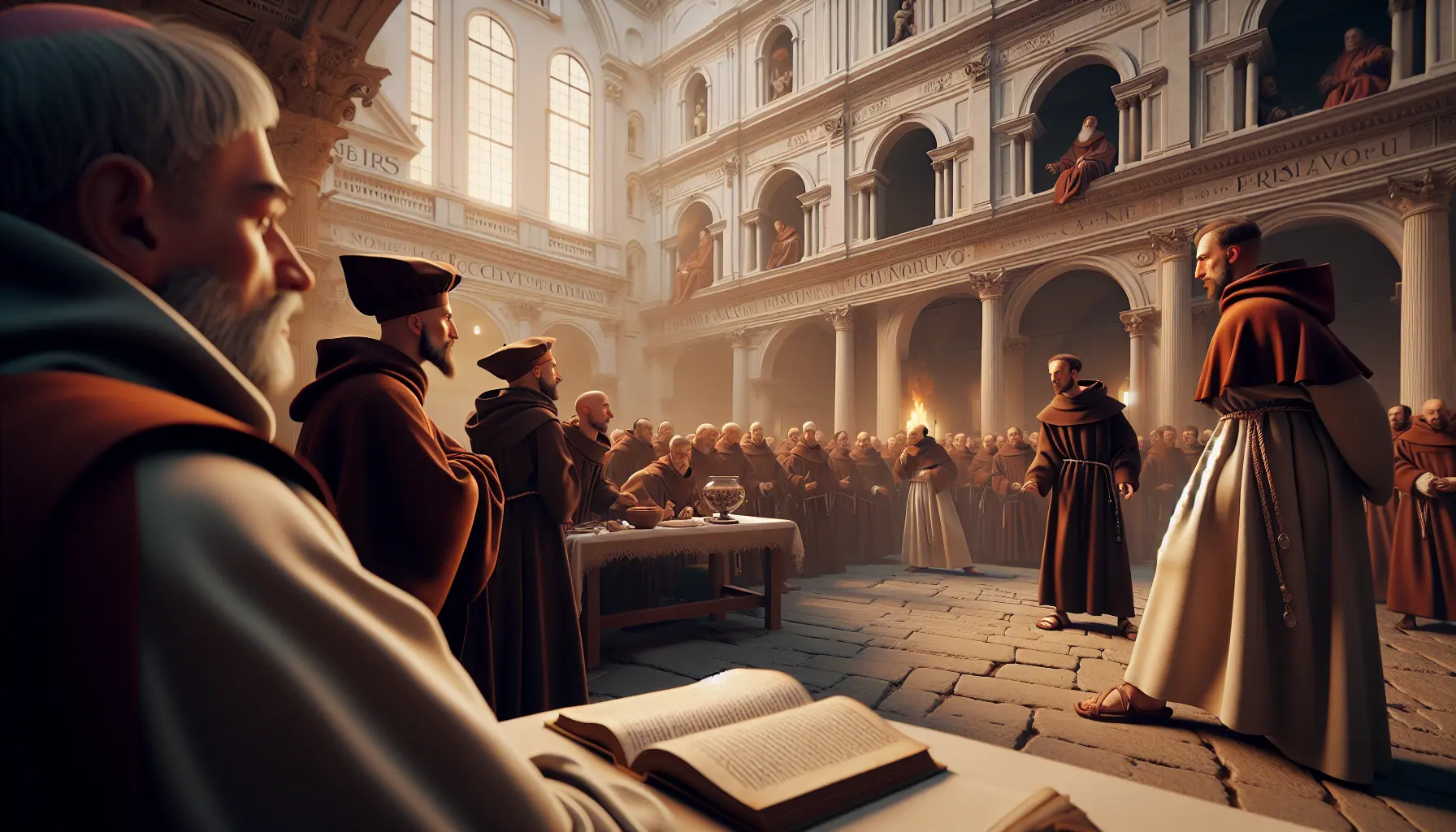 Ritratto di Girolamo Savonarola, frate domenicano e predicatore fiorentino, noto per le sue critiche alla corruzione ecclesiastica.
