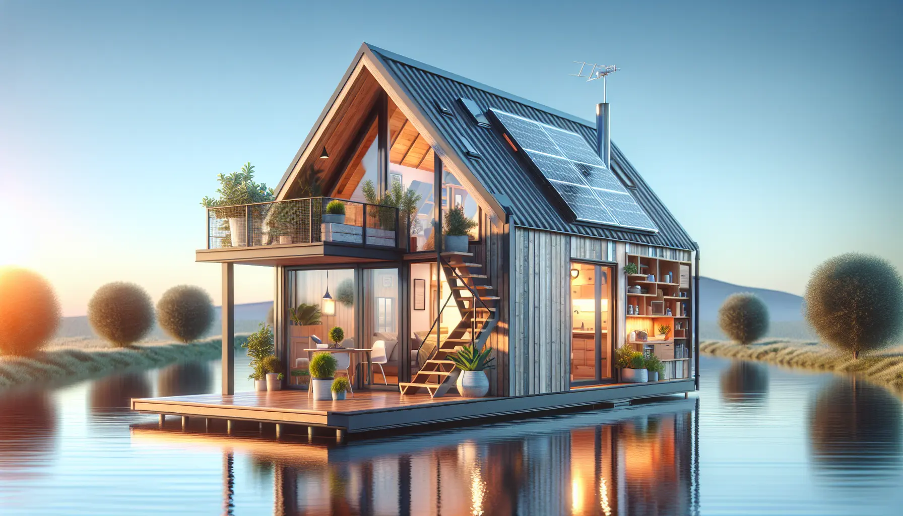 Una tiny house immersa nella natura, con un design accogliente e funzionale.