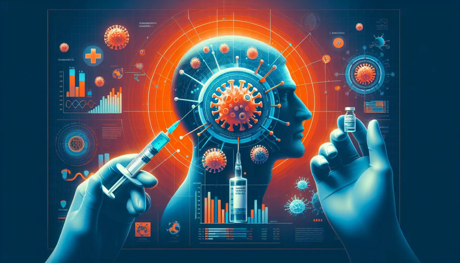 Illustrazione di giovani che ricevono il vaccino HPV in un contesto scolastico
