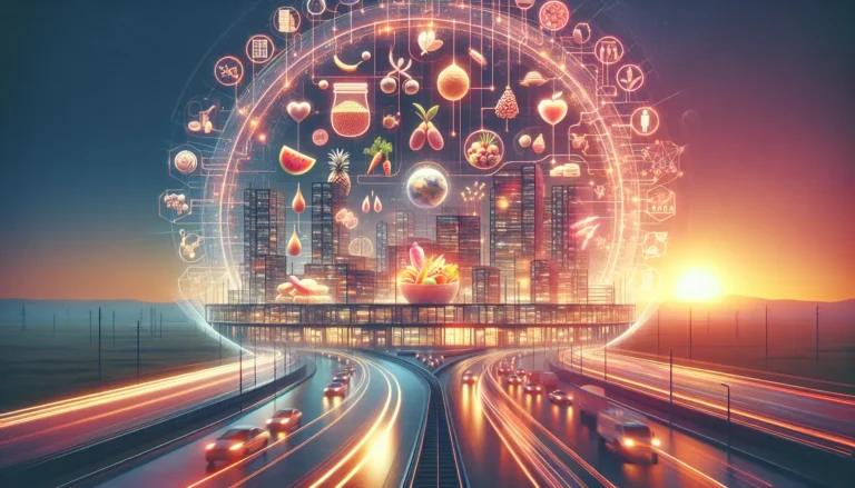 Un piatto colorato con alimenti nutrienti come pesce, noci e verdure fresche, simbolo di salute mentale e alimentazione consapevole.