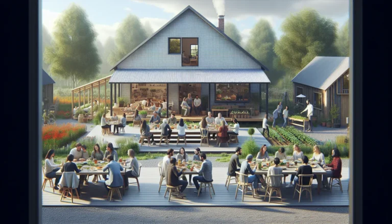 Persone che condividono uno spazio di co-living, interagendo e creando legami in un ambiente accogliente.