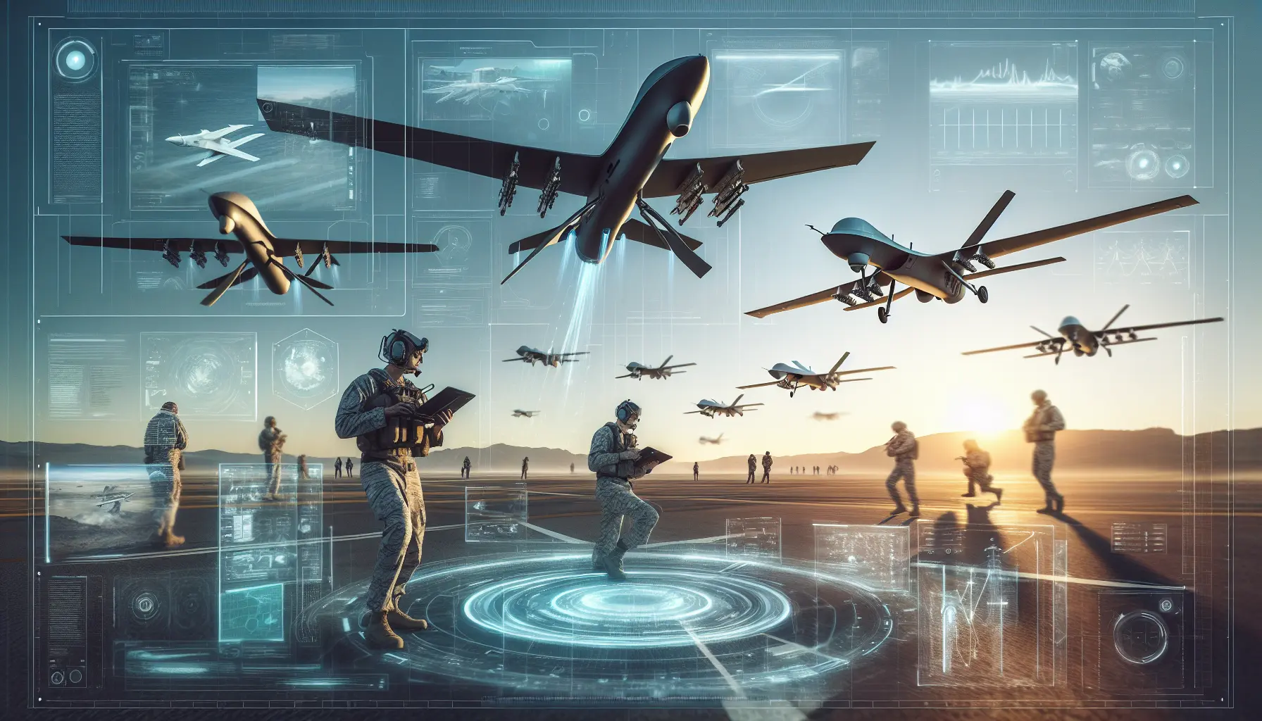 Aereo della Royal Air Force in volo con tecnologia avanzata
