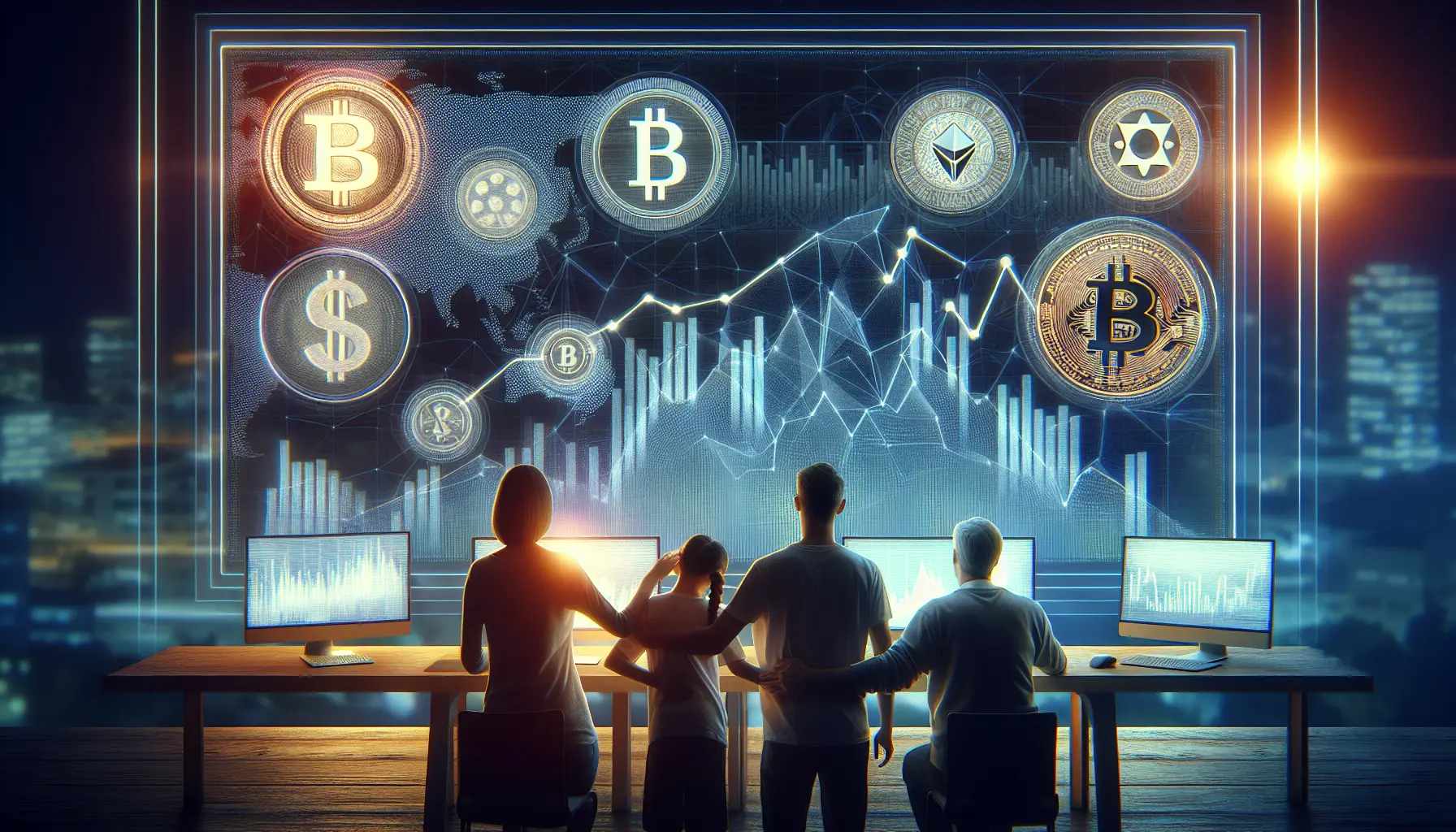 Grafico che mostra l'andamento delle criptovalute nel tempo, evidenziando la volatilità e le opportunità di investimento.