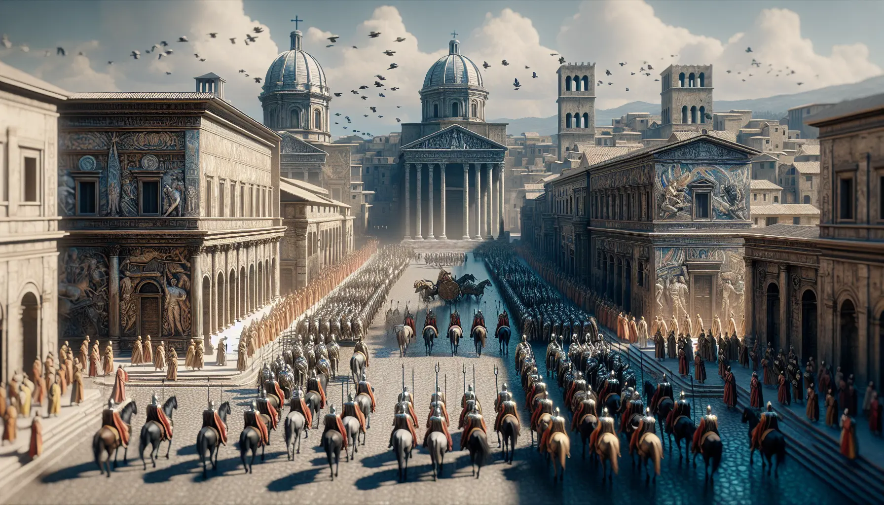 Un legionario romano in armatura, simbolo di forza e disciplina, in un contesto storico che rappresenta l'espansione dell'Impero Romano.