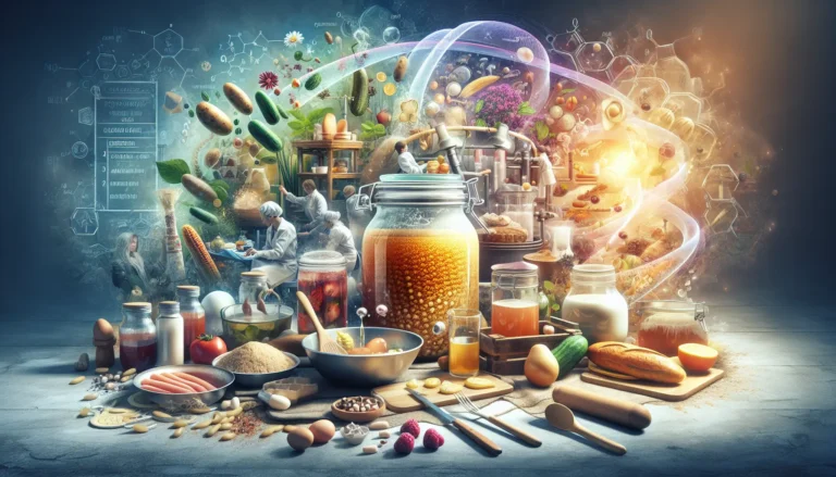 Preparazione di crauti e kimchi in un ambiente domestico con ingredienti freschi