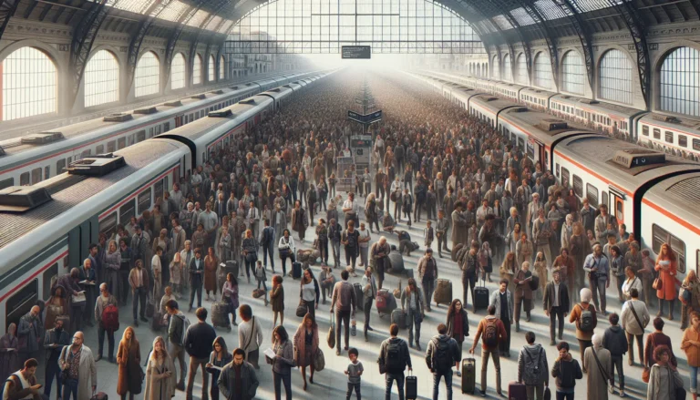 Un treno in partenza dalla stazione, simbolo del trasporto ferroviario in Italia.