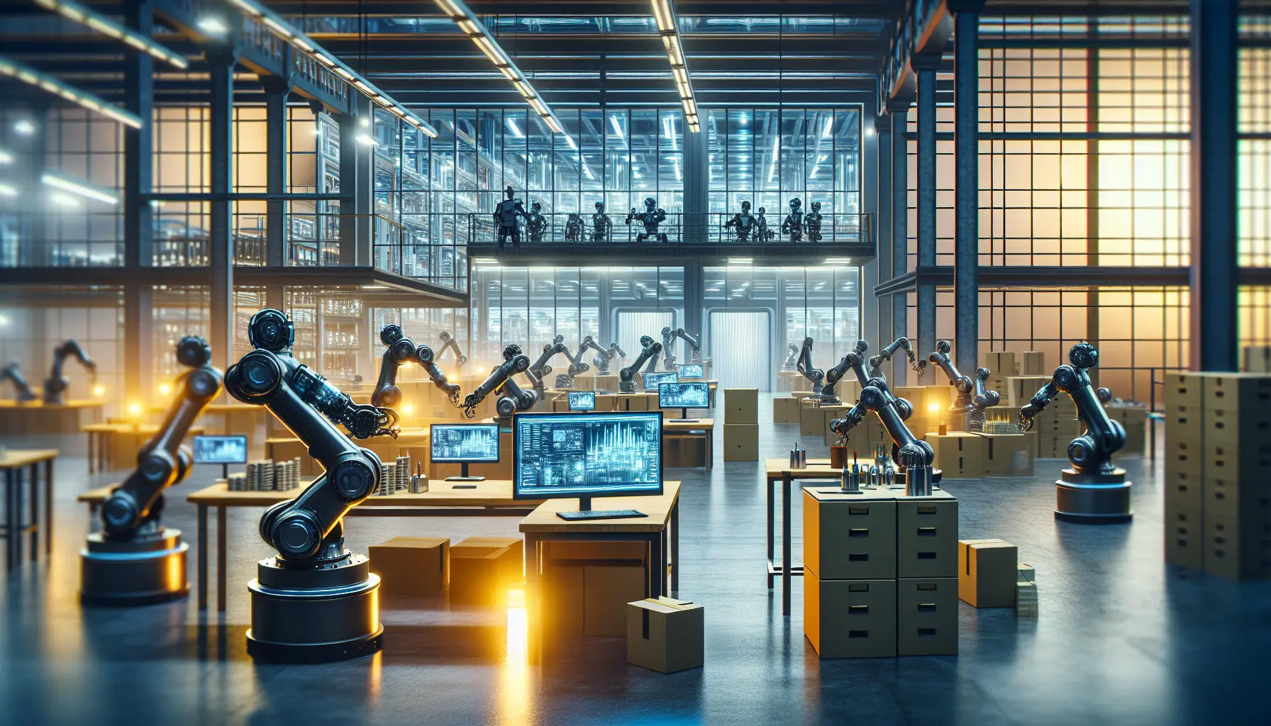 Un robot industriale in azione, rappresentante l'innovazione nella produzione e automazione.