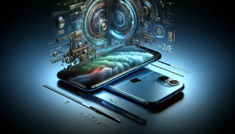 Un'immagine dell'Apple iPhone 17e con un design elegante e moderno, evidenziando il display e le fotocamere.