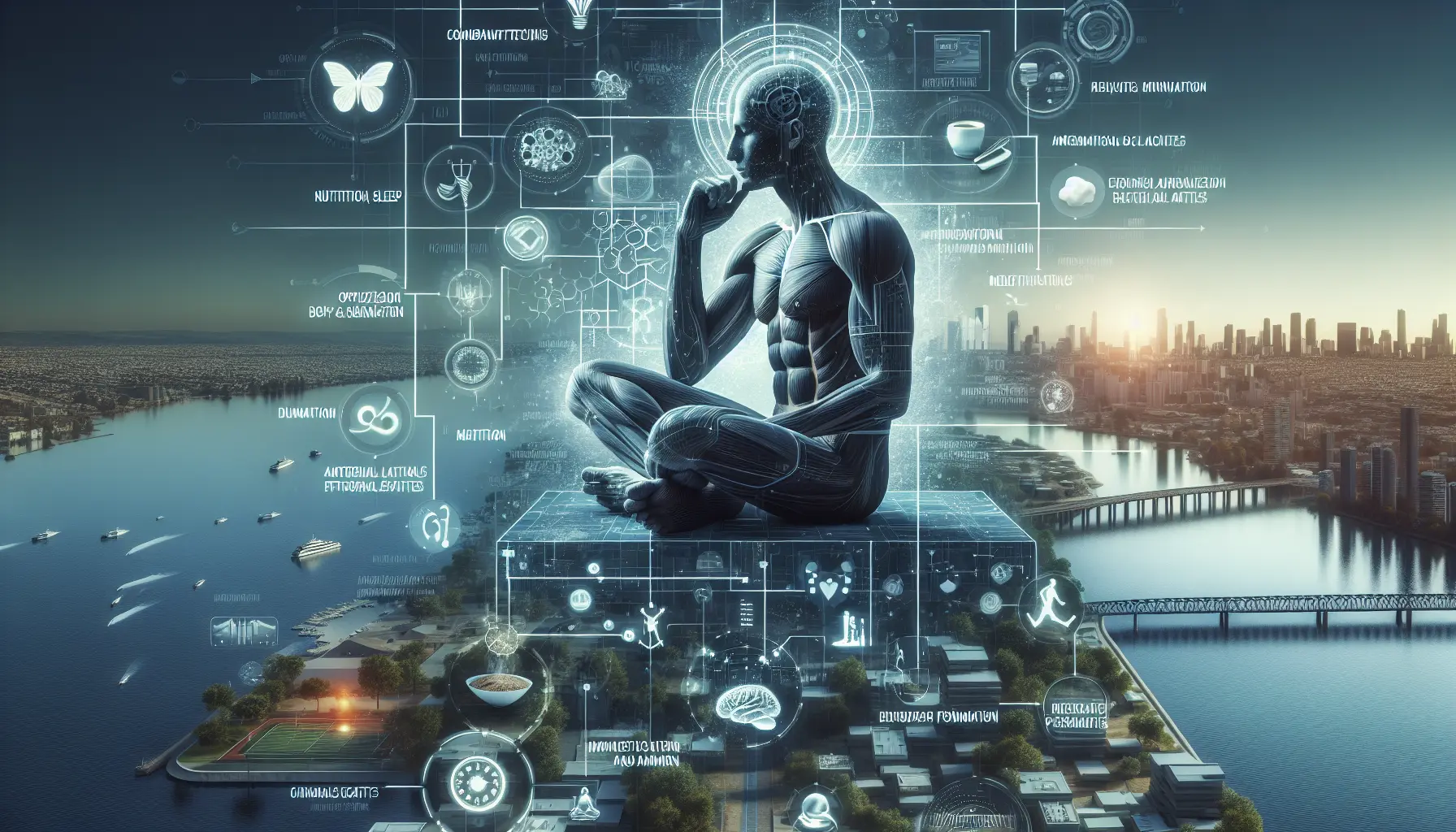 Un atleta che utilizza dispositivi tecnologici per monitorare le sue performance mentre si allena.