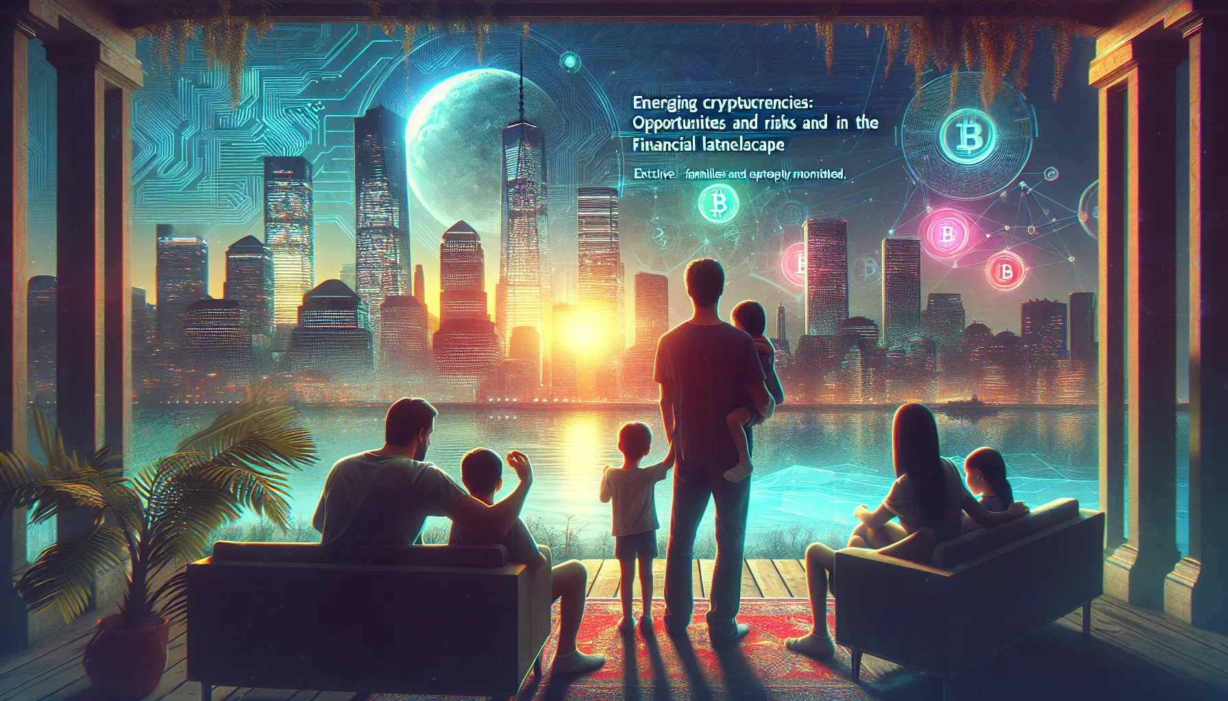 Grafico rappresentativo delle criptovalute emergenti con simboli e tendenze di mercato